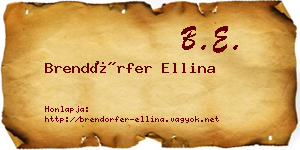 Brendörfer Ellina névjegykártya